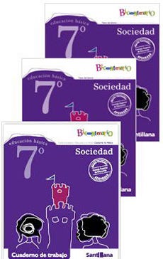 Sociedad 7º Basico Bicentenario (Tomo 1 Y 2 + Cuaderno De Tabajo Santi de SANTILLANA